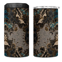 Madiba Nelson Mandela 4 in 1 Can Cooler Tumbler Indonesia Batik Black - Wonder Print Shop