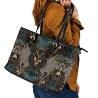 Madiba Nelson Mandela Leather Tote Bag Indonesia Batik Black - Wonder Print Shop