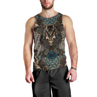 Madiba Nelson Mandela Men Tank Top Indonesia Batik Black - Wonder Print Shop