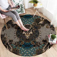 Madiba Nelson Mandela Round Carpet Indonesia Batik Black - Wonder Print Shop