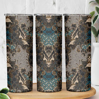 Madiba Nelson Mandela Skinny Tumbler Indonesia Batik Black - Wonder Print Shop