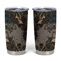 Madiba Nelson Mandela Tumbler Cup Indonesia Batik Black - Wonder Print Shop