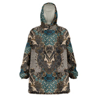 Madiba Nelson Mandela Wearable Blanket Hoodie Indonesia Batik Black - Wonder Print Shop