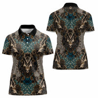 Madiba Nelson Mandela Women Polo Shirt Indonesia Batik Black - Wonder Print Shop