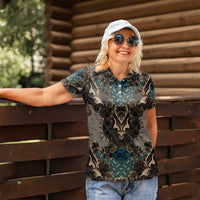 Madiba Nelson Mandela Women Polo Shirt Indonesia Batik Black - Wonder Print Shop