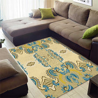 Madiba Nelson Mandela Area Rug Indonesia Batik Yellow Bule - Wonder Print Shop