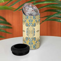 Madiba Nelson Mandela 4 in 1 Can Cooler Tumbler Indonesia Batik Yellow Bule - Wonder Print Shop