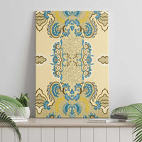 Madiba Nelson Mandela Canvas Wall Art Indonesia Batik Yellow Bule - Wonder Print Shop