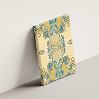 Madiba Nelson Mandela Canvas Wall Art Indonesia Batik Yellow Bule - Wonder Print Shop