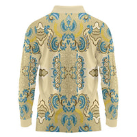 Madiba Nelson Mandela Long Sleeve Polo Shirt Indonesia Batik Yellow Bule - Wonder Print Shop