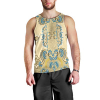 Madiba Nelson Mandela Men Tank Top Indonesia Batik Yellow Bule - Wonder Print Shop
