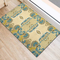 Madiba Nelson Mandela Rubber Doormat Indonesia Batik Yellow Bule - Wonder Print Shop