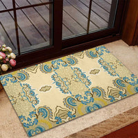 Madiba Nelson Mandela Rubber Doormat Indonesia Batik Yellow Bule - Wonder Print Shop