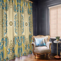 Madiba Nelson Mandela Window Curtain Indonesia Batik Yellow Bule - Wonder Print Shop