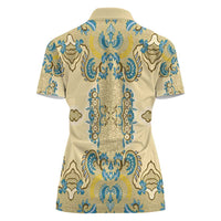 Madiba Nelson Mandela Women Polo Shirt Indonesia Batik Yellow Bule - Wonder Print Shop