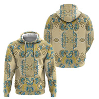 Madiba Nelson Mandela Zip Hoodie Indonesia Batik Yellow Bule - Wonder Print Shop