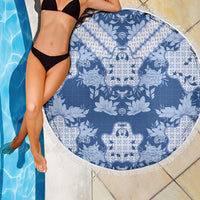 Indonesia Javanese Batik Beach Blanket Nelson Mandela Madiba Blue - Wonder Print Shop