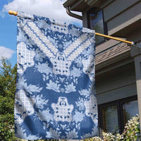 Indonesia Javanese Batik Garden Flag Nelson Mandela Madiba Blue - Wonder Print Shop