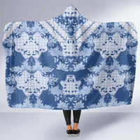Indonesia Javanese Batik Hooded Blanket Nelson Mandela Madiba Blue - Wonder Print Shop