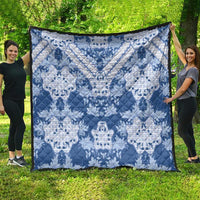 Indonesia Javanese Batik Quilt Nelson Mandela Madiba Blue - Wonder Print Shop