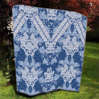 Indonesia Javanese Batik Quilt Nelson Mandela Madiba Blue - Wonder Print Shop