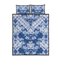 Indonesia Javanese Batik Quilt Bed Set Nelson Mandela Madiba Blue - Wonder Print Shop