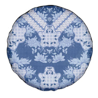 Indonesia Javanese Batik Spare Tire Cover Nelson Mandela Madiba Blue - Wonder Print Shop