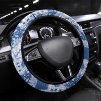 Indonesia Javanese Batik Steering Wheel Cover Nelson Mandela Madiba Blue - Wonder Print Shop