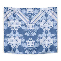 Indonesia Javanese Batik Tapestry Nelson Mandela Madiba Blue - Wonder Print Shop