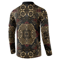 Indonesia Javanese Batik Button Sweatshirt Nelson Mandela Madiba Vintage Style - Wonder Print Shop