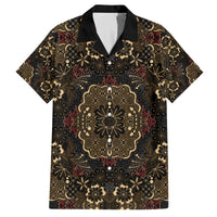 Indonesia Javanese Batik Family Matching Off The Shoulder Long Sleeve Dress and Hawaiian Shirt Nelson Mandela Madiba Vintage Style - Wonder Print Shop