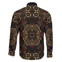 Indonesia Javanese Batik Family Matching Off The Shoulder Long Sleeve Dress and Hawaiian Shirt Nelson Mandela Madiba Vintage Style - Wonder Print Shop