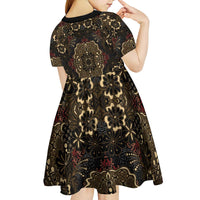 Indonesia Javanese Batik Kid Short Sleeve Dress Nelson Mandela Madiba Vintage Style - Wonder Print Shop