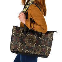 Indonesia Javanese Batik Leather Tote Bag Nelson Mandela Madiba Vintage Style - Wonder Print Shop