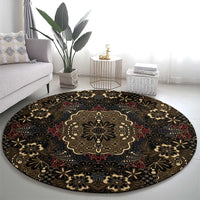 Indonesia Javanese Batik Round Carpet Nelson Mandela Madiba Vintage Style - Wonder Print Shop