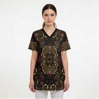 Indonesia Javanese Batik Scrub Top Nelson Mandela Madiba Vintage Style - Wonder Print Shop