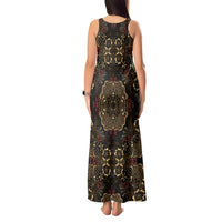 Indonesia Javanese Batik Tank Maxi Dress Nelson Mandela Madiba Vintage Style - Wonder Print Shop
