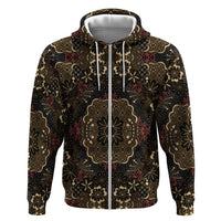 Indonesia Javanese Batik Zip Hoodie Nelson Mandela Madiba Vintage Style - Wonder Print Shop