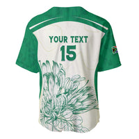 Custom South Africa Cricket Baseball Jersey Protea Fire - Wonder Print Shop