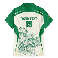 Custom South Africa Cricket Family Matching Mermaid Dress and Hawaiian Shirt Protea Fire - Wonder Print Shop