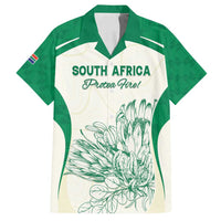 Custom South Africa Cricket Family Matching Puletasi and Hawaiian Shirt Protea Fire - Wonder Print Shop