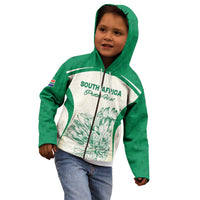 Custom South Africa Cricket Kid Hoodie Protea Fire - Wonder Print Shop