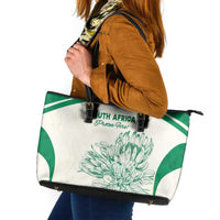 South Africa Cricket Leather Tote Bag Protea Fire - Wonder Print Shop
