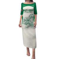 Custom South Africa Cricket Puletasi Protea Fire - Wonder Print Shop