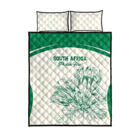 South Africa Cricket Quilt Bed Set Protea Fire - Wonder Print Shop
