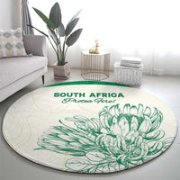 South Africa Cricket Round Carpet Protea Fire - Wonder Print Shop