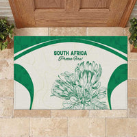 South Africa Cricket Rubber Doormat Protea Fire - Wonder Print Shop