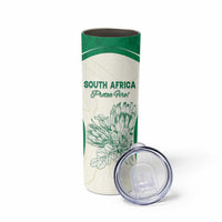 Custom South Africa Cricket Skinny Tumbler Protea Fire - Wonder Print Shop