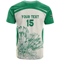 Custom South Africa Cricket T Shirt Protea Fire - Wonder Print Shop