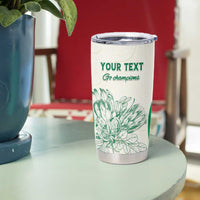 Custom South Africa Cricket Tumbler Cup Protea Fire - Wonder Print Shop